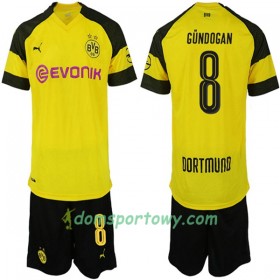 Koszulka Borussia Dortmund GUNDOGAN 8 Dziecięcy Domowe Koszulki Piłkarskie 2018-2019 Krótki Rękaw